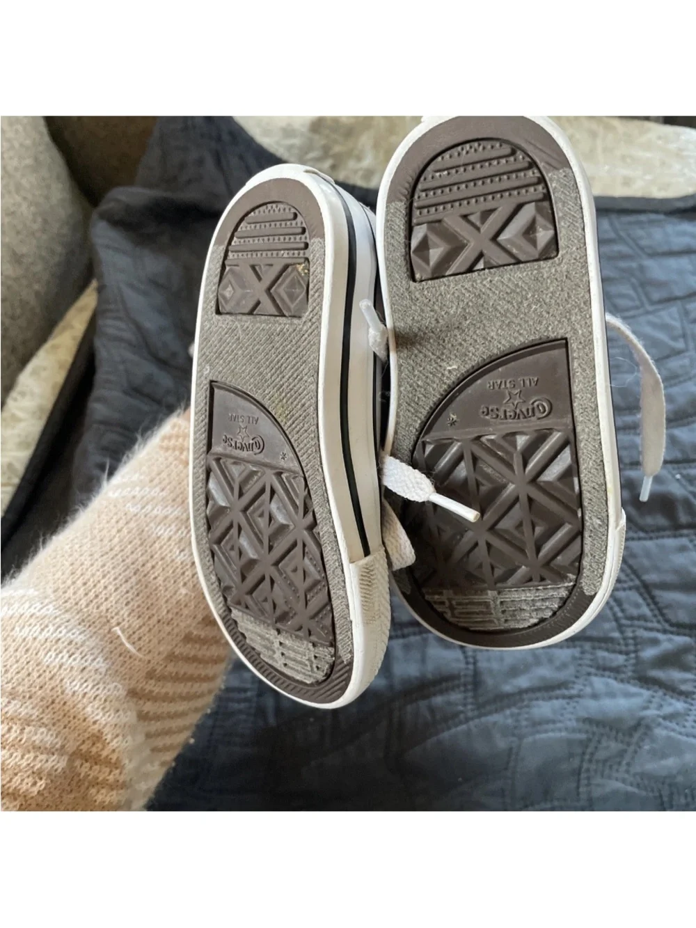 Kids Grey & Pink Canvas Sneakers - Classic Low Top